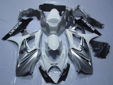 Suzuki GSXR 1000 K7 07-08 - Blanco Plata Negro