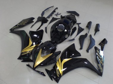 Honda CBR 1000 RR 12-16 - Brillante Negro Oro Pegatinas