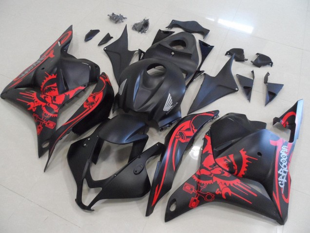 Honda CBR 600 RR 09-12 - Negro Mate con Rojo Cráneo Honda CBR 600 RR 09-12 - Negro Mate con Rojo Cráneo