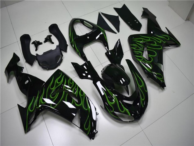 Kawasaki ZX10R 06-07 - Negro Verde Llama Kawasaki ZX10R 06-07 - Negro Verde Llama