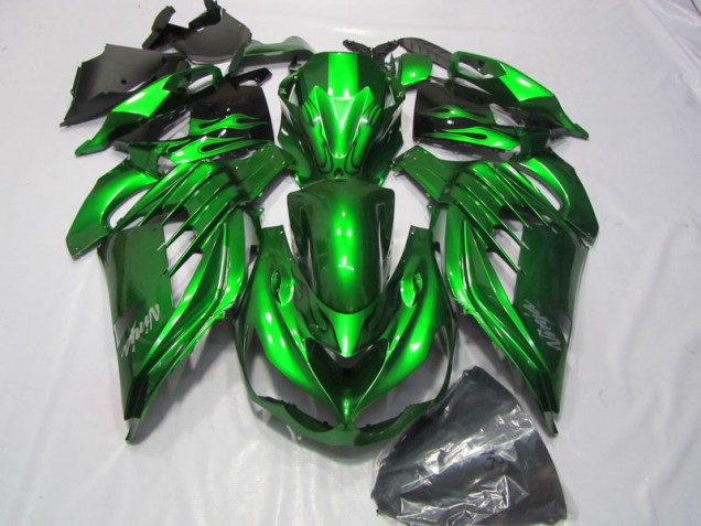 Kawasaki ZX14R ZZR 1400 12-21 - Verde Blanco Ninja Calcomanía Kawasaki ZX14R ZZR 1400 12-21 - Verde Blanco Ninja Calcomanía
