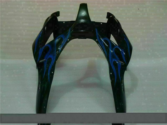 Kawasaki ZX6R 00-02 - Negro con Azul Llama Kawasaki ZX6R 00-02 - Negro con Azul Llama