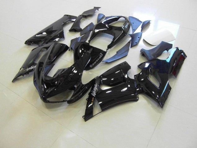 Kawasaki ZX6R 05-06 - Brillante Negro Plata Calcomanías Kawasaki ZX6R 05-06 - Brillante Negro Plata Calcomanías
