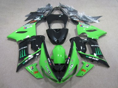 Kawasaki ZX6R 05-06 - Negro Verde 3M Touch4 Monster