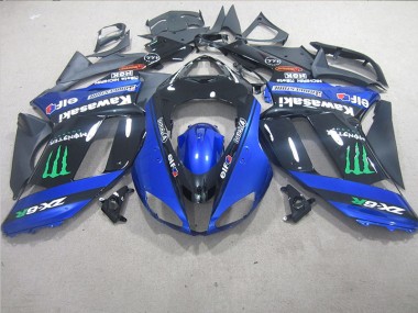 Kawasaki ZX6R 07-08 - Negro Azul Monster