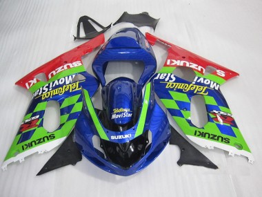 Suzuki GSXR 600 K1 K2 K3 01-03 - Azul Verde Rojo Telefumia Movistar