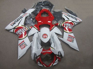 Suzuki GSXR 600 K11 11-21 - Blanco Lucky Strike Rojo Motul