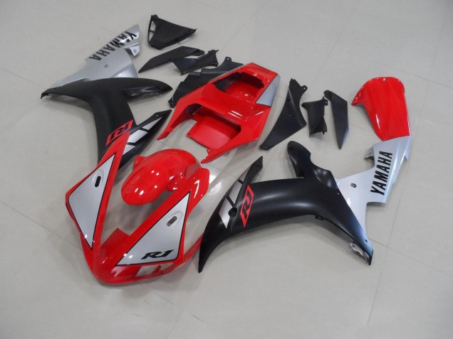Yamaha R1 02-03 - Rojo Mate Plata