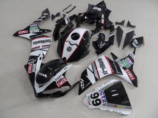 Yamaha R1 07-08 - Negro Blanco Pegatinas Packs Yamaha R1 07-08 - Negro Blanco Pegatinas Packs