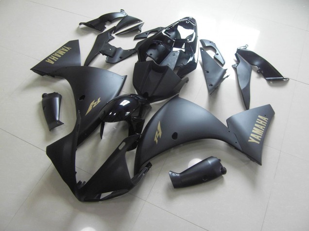Yamaha R1 12-14 - Negro Mate Oro Pegatinas
