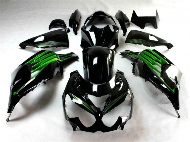 Kawasaki ZX14R ZZR 1400 12-21 - Negro Verde Kawasaki ZX14R ZZR 1400 12-21 - Negro Verde