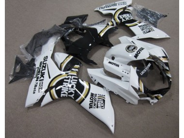 Suzuki GSXR 600 K11 11-21 - Blanco Lucky Strike Negro Motul