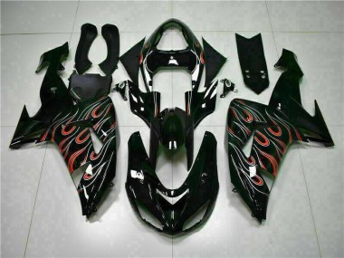 Kawasaki ZX10R 06-07 - Negro Rojo Llama