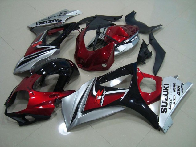 Suzuki GSXR 1000 K7 07-08 - Rojo Negro Plata Suzuki GSXR 1000 K7 07-08 - Rojo Negro Plata